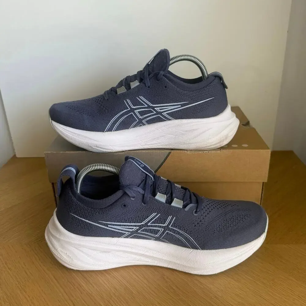 ASICS Gel Nimbus 26 Blue/White Women Running Sneakers- SZ 9